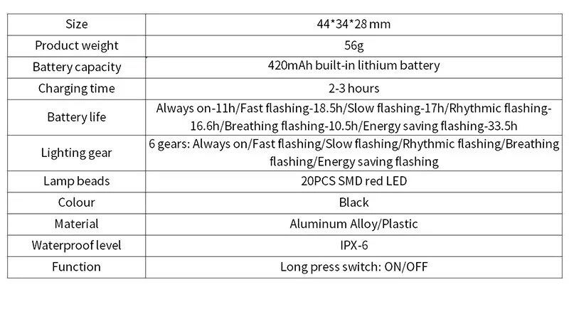 Велосипедний задній ліхтар X-TIGER