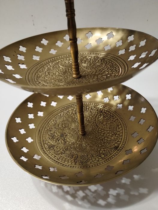 Patera mosiężna etażerka