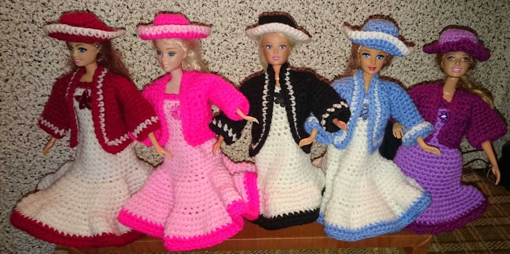 Ubranka dla lalki/lalek (BARBIE, KEN) / ROBIONE NA SZYDEŁKU