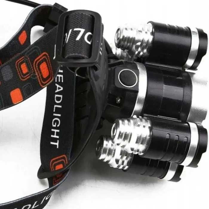 NOWA!!! latarka czołowa LED zoom CREE XM-L T6 5 x LED CREE