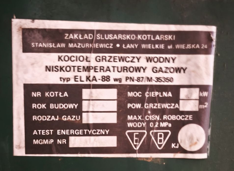 Piec gazowy dwufunkcyjny