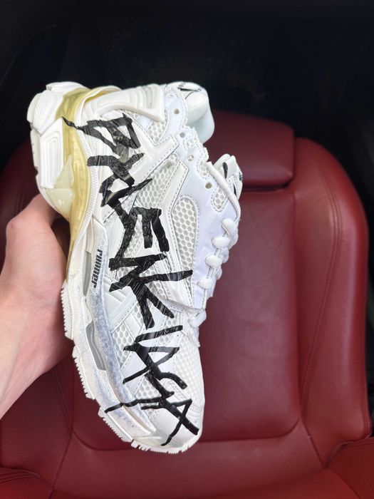 リランラン ОПЛАТА ПІСЛЯ ОГЛЯДУ)Balenciaga Runner Grafiti White Баленсіага