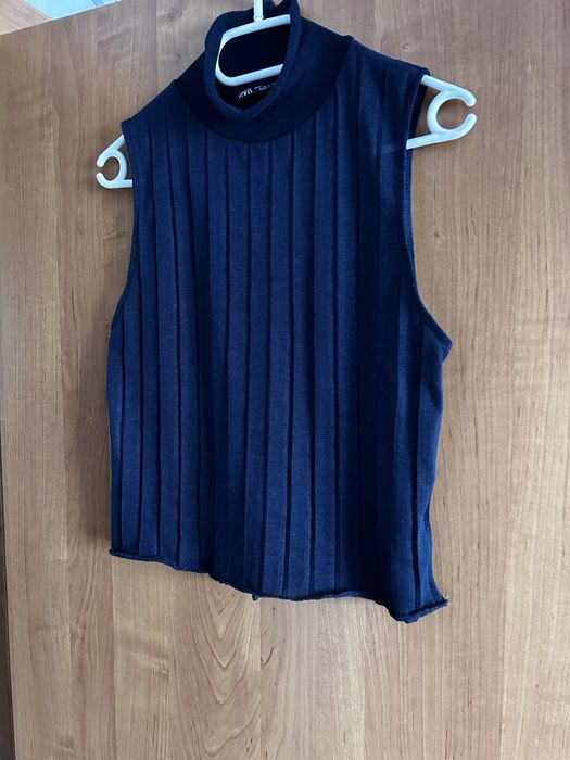 Стильна жилетка zara темно синя