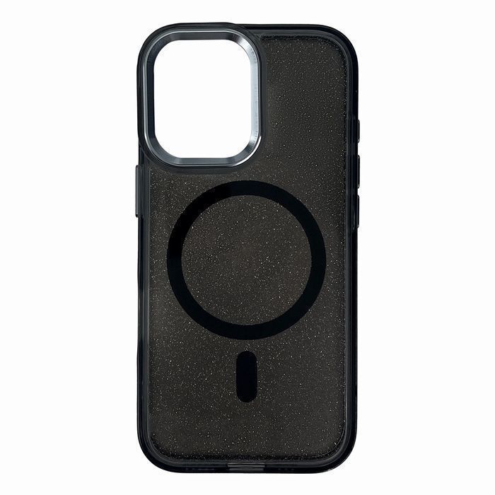 Etui brokatowe Glitter Case z MagSafe na iPhone 16e - czarne