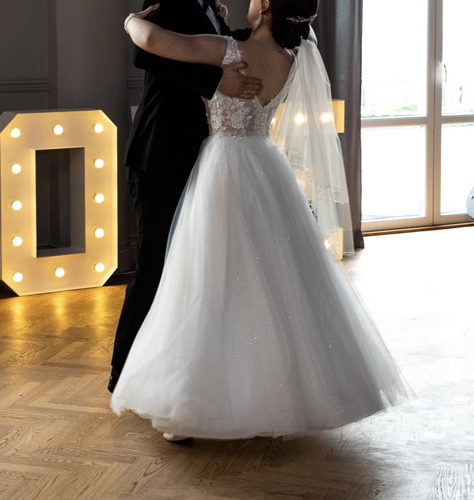 Suknia slubna wzrost 164+ 7 cm obcas