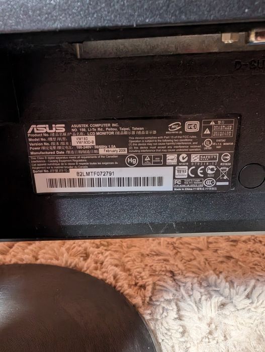 Monitor Asus VW193D-B