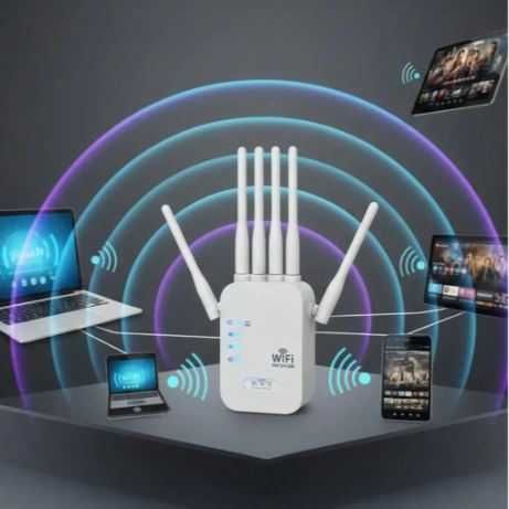 Усилитель сигнала WiFi 6 1200 мбит/с Репитер с функцией роутер!