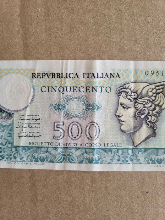 Nota 500 Liras - Mercúrio