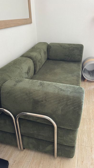 Sofá-Cama Grande Verde Tropa (2m x 2m)