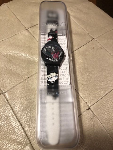 Relogio Swatch Windy Bunny art collection SUOZ112 RARO NOVO