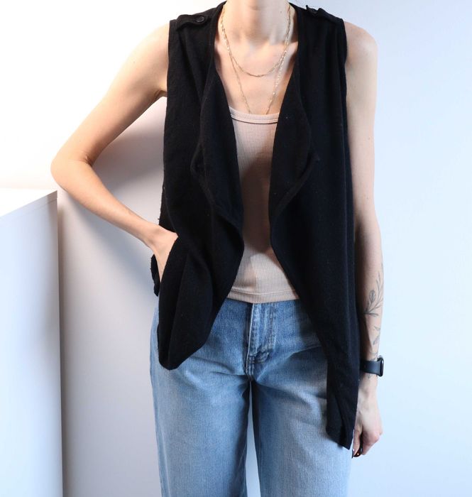 Wełniano-kaszmirowa kamizelka wełna kaszmir S