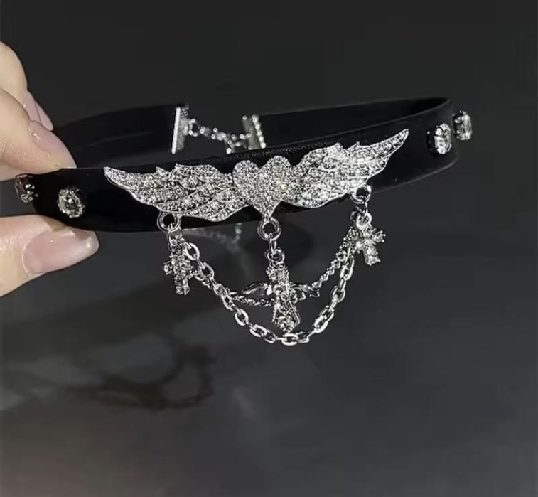 Чокер шипы, бант, наручники, пули, крест готика цены в описании