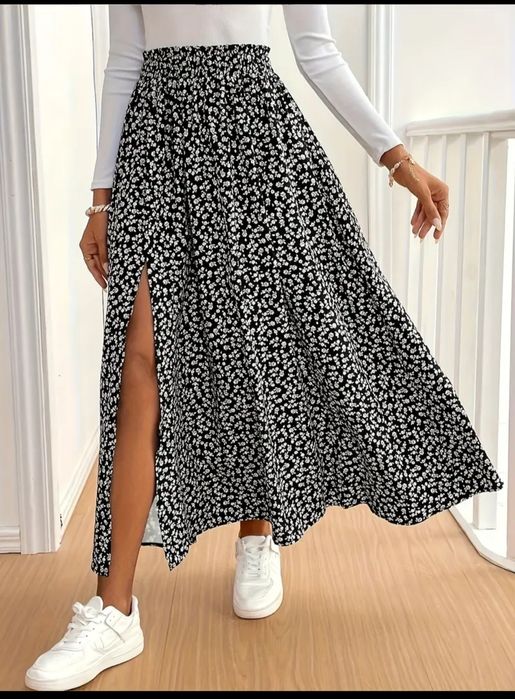 Спідниця міді довга літня