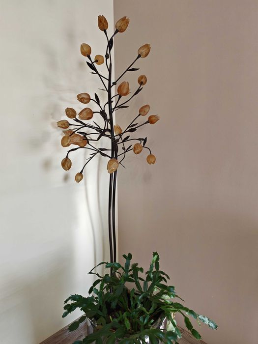 Zestaw Piękny Design Lampa Podłogowa Drzewo Róż + Żerandol Sufitowy
