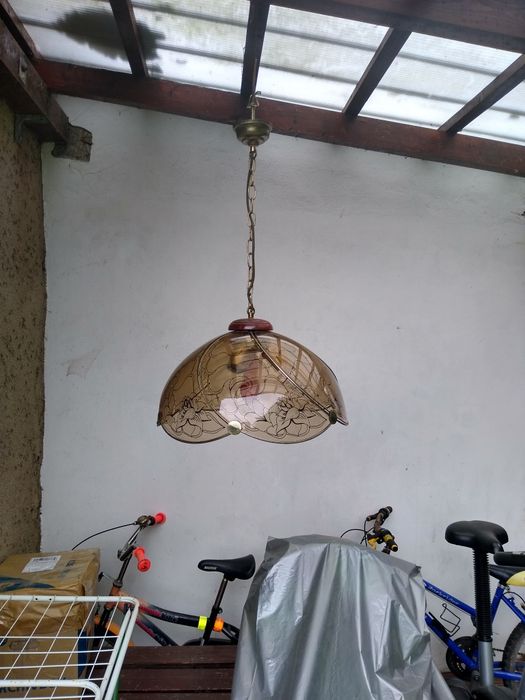 Lampa szklana na 3 żarówki
