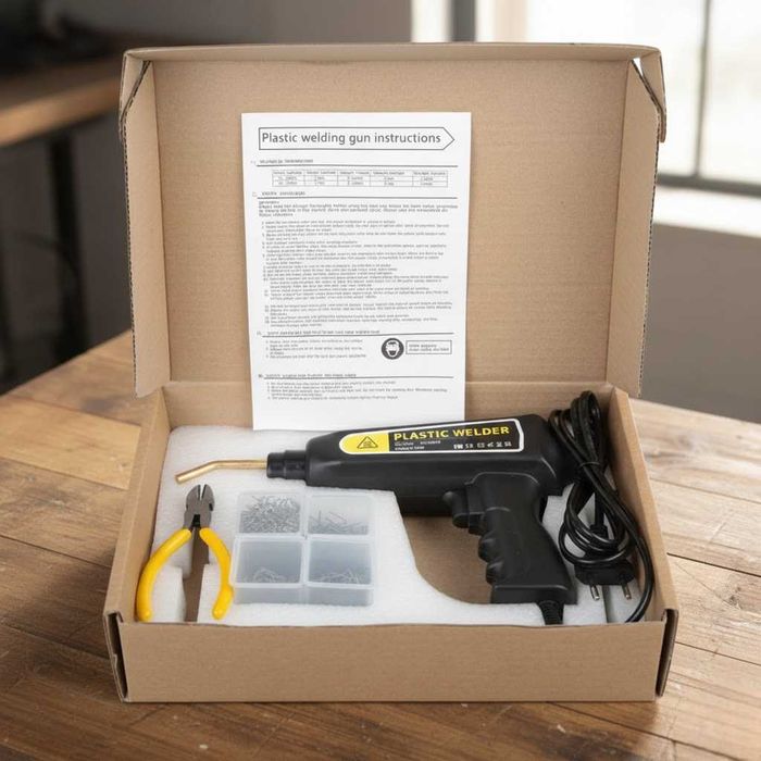 Паяльник для пластика 70Вт, XC-70 220V + 200 скоб, кусачки, коробка