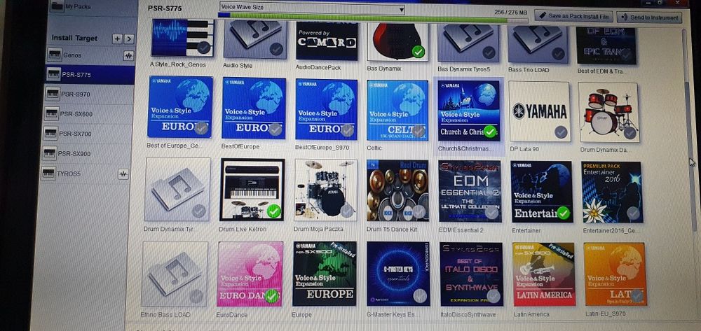 Yamaha Genos-2, SX900-920, 700-720, 970-770. Zamiana