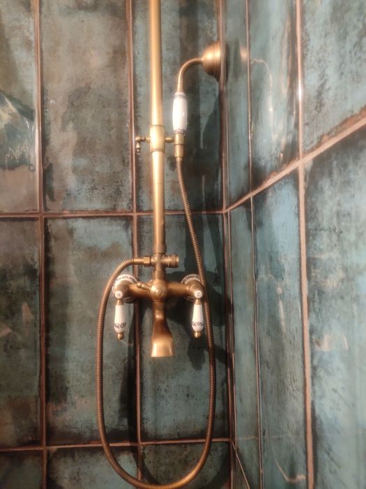 Душова колонна ретро лофт латунь смеситель для душа раковина з камня: 6 ...