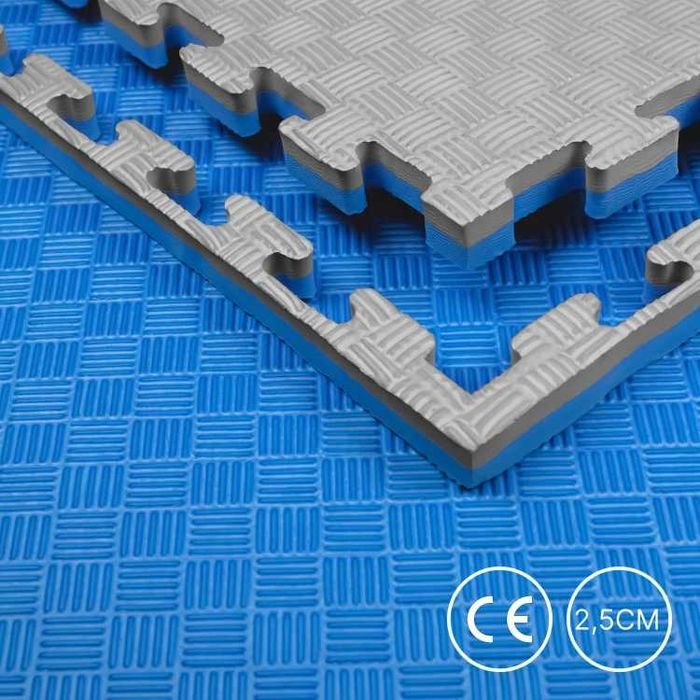 Mata 100 x 100 x 2,5cm Czarna Szara Niebieska Czerwona Puzzel pod Sprzęt z Certyfikatem na Siłownie Metrowe Piankowa Gruba Sala Zabaw Dla Dziecie