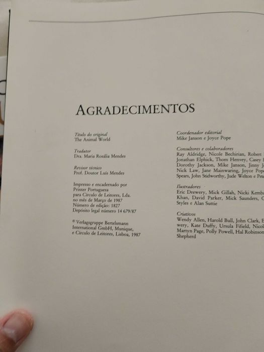 Animais the animal world 1987