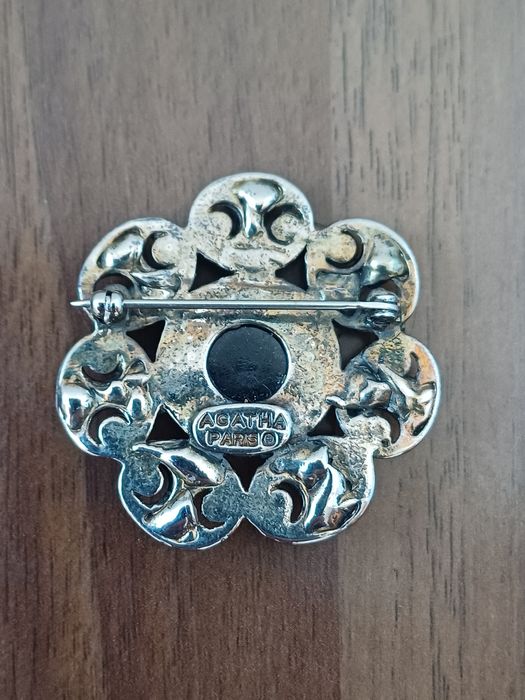 Винтажная брошь AGATHA PARIS оригинал Франция диаметр 3.8 см