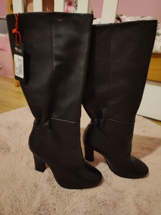 Kozaki skórzane marki Wojas 36