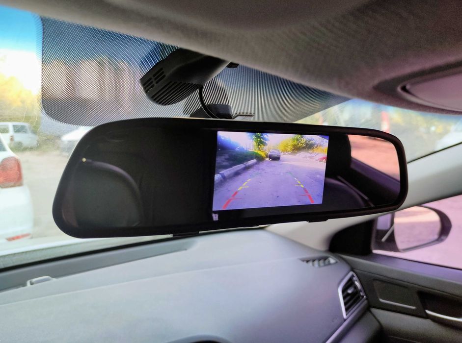 Зеркало Экран монитор КОМПЛЕКТ с Камера заднего вида Широкий угол Ночь