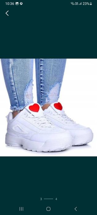 Sneakersy, adidasy na platformie z serduszkiem r 38