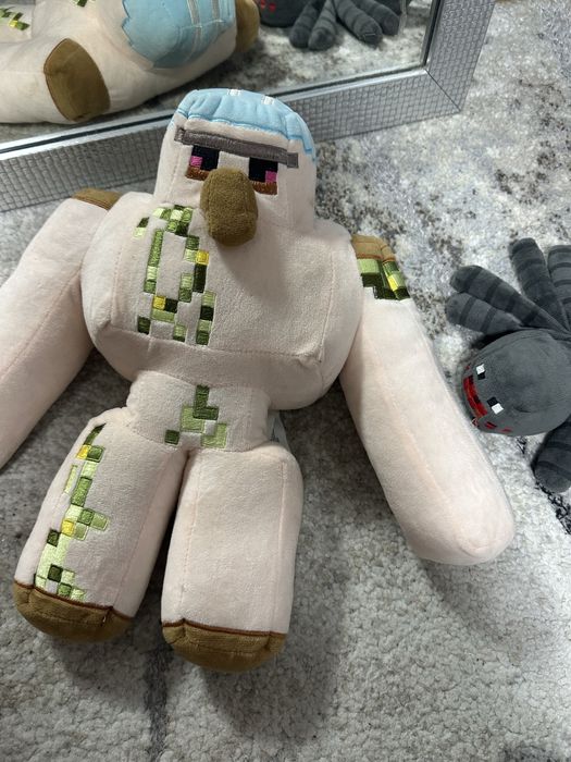 Голем майнкрафт та павук  мягка іграшка