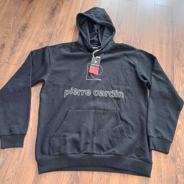 Czarna bluza męska z kapturem Pierre Cardin, L
