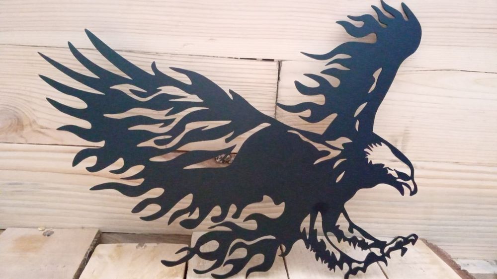 Dekoracja metalowa Orzeł handmade 27x26 cm