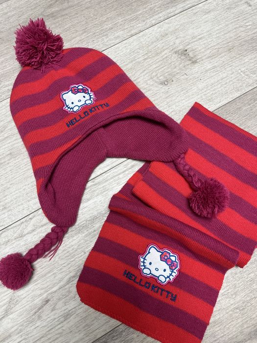 Zestaw czapka i szalik hello kitty 3-6 lat