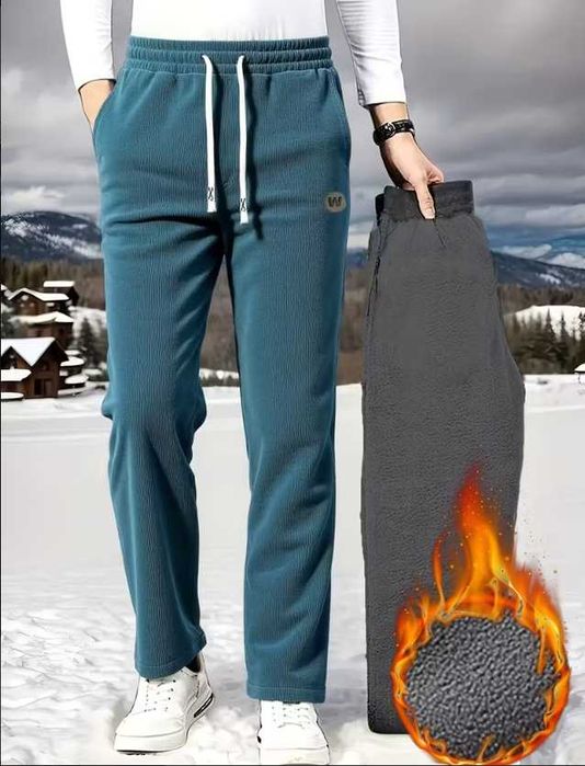 Мужские брюки вельвет с флисом плотные