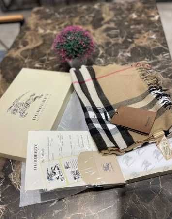 Шарф Burberry Палантин Барберри ШАРФ Барберрі в клітинку беж