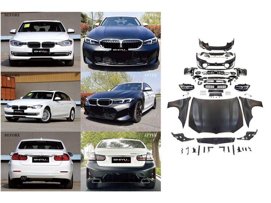 BMW 3 F30 Комплект рестайлінгу (в G20 2023, M-Tech)Комплект рестайлинг