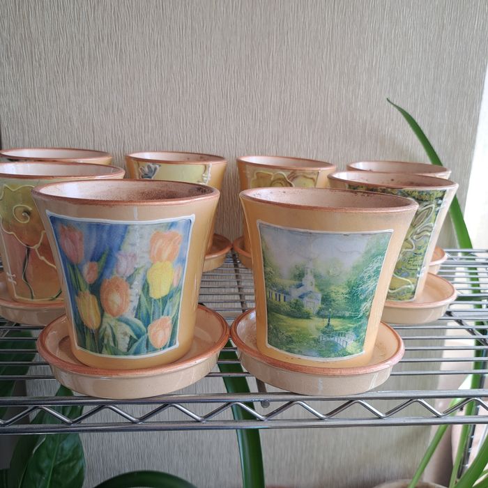 Продам керамічні горщики, горщики для квітів