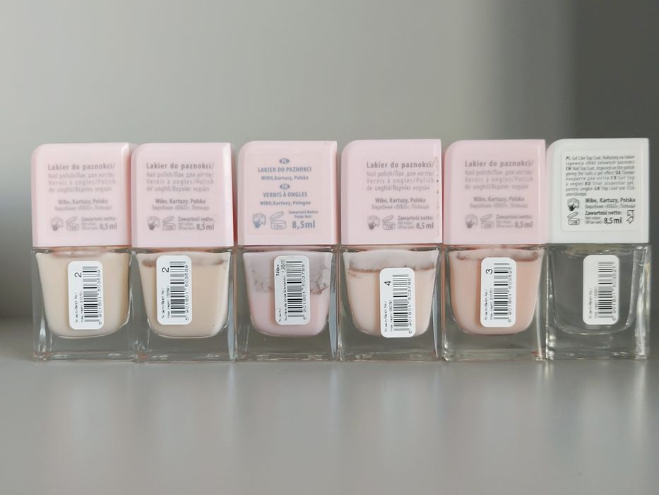 Zestaw lakierów do paznokci Wibo French Manicure Nail Polish + Gel Like Top Coat