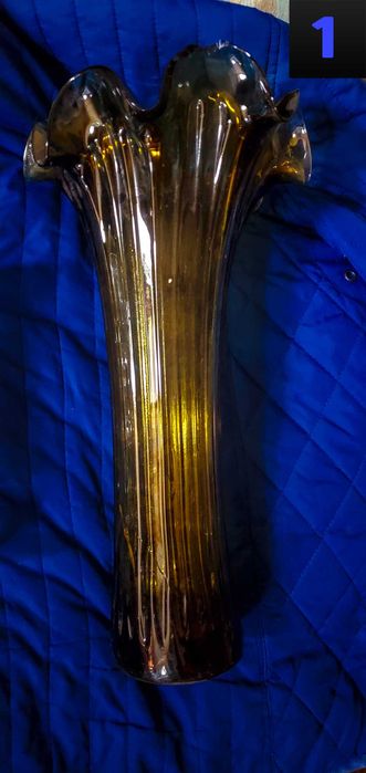 Ваза, Гутное, Богемское, Чешское, стекло, Хрусталь, Берц