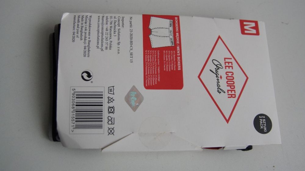 nowe Bokserki męskie 2 pak Lee Cooper rozmiar. M