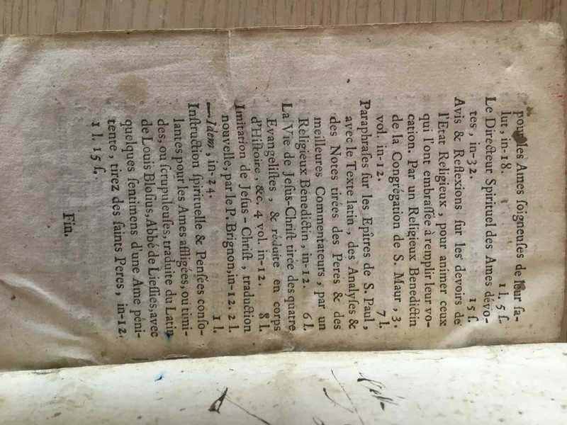 Méditations et sentimens sur la Sainte Communion paris 1765 starodruk