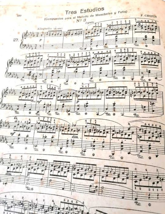 Partitura de F. Chopin, Nocturnos