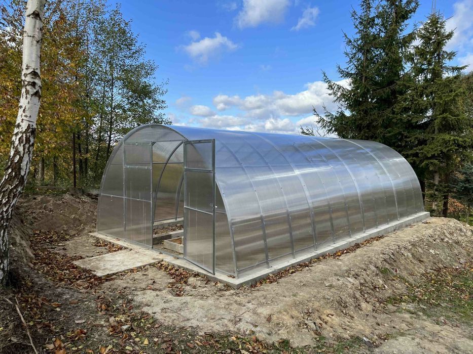 Szklarnia z poliwęglanu Tunel  4x2-12m profile 20x40 POLIWĘGLAN 4-8mm