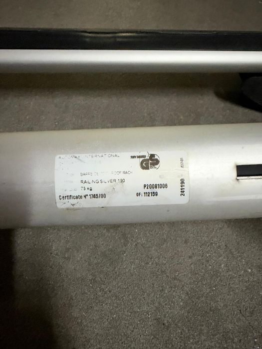Barras de Tejadilho Norauto Railing Silver (Alumínio c/ Chave)