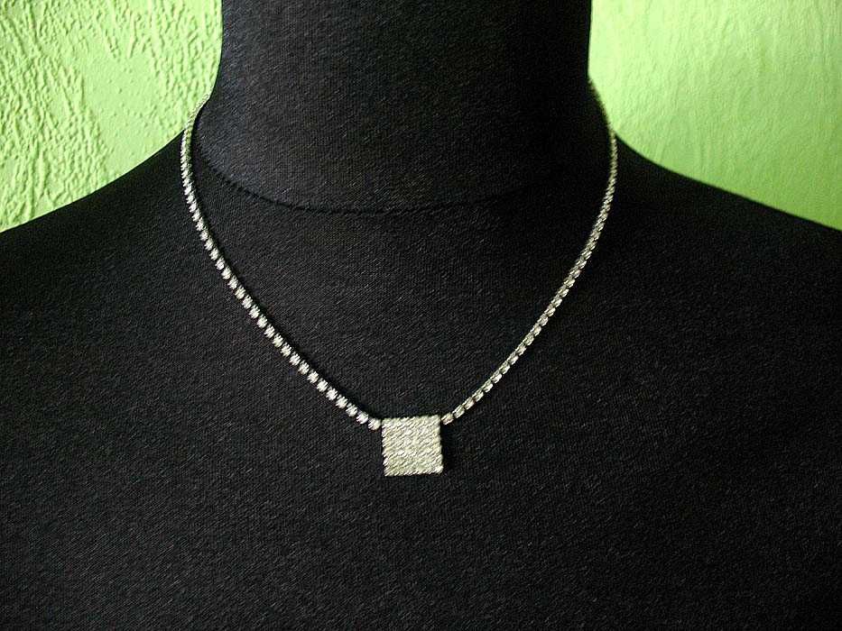 Biżuteria ślubna - naszyjnik + kolczyki - długość około 40 cm