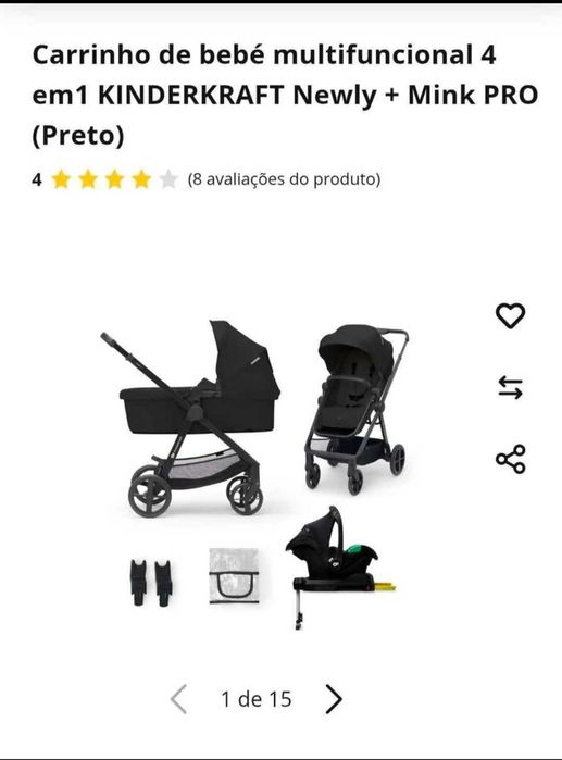 Carrinho de bebé Kinderkraft