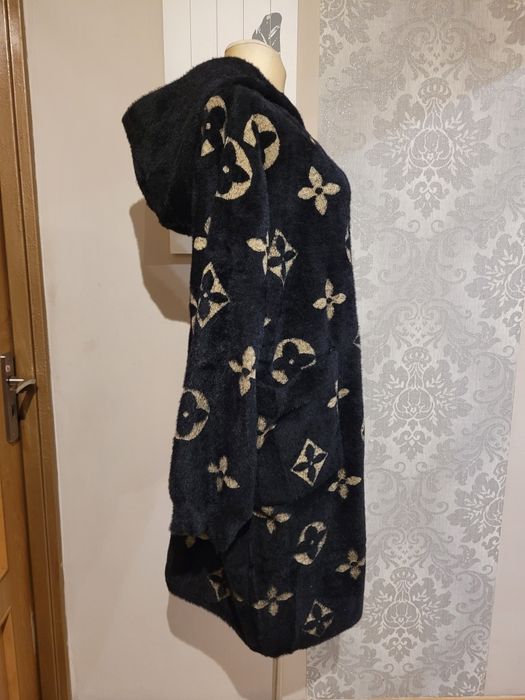 Alpaka/płaszczyk suwak plus size oversize