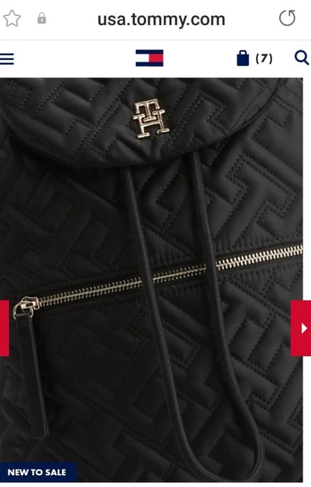 Женский черный рюкзак tommy hilfiger