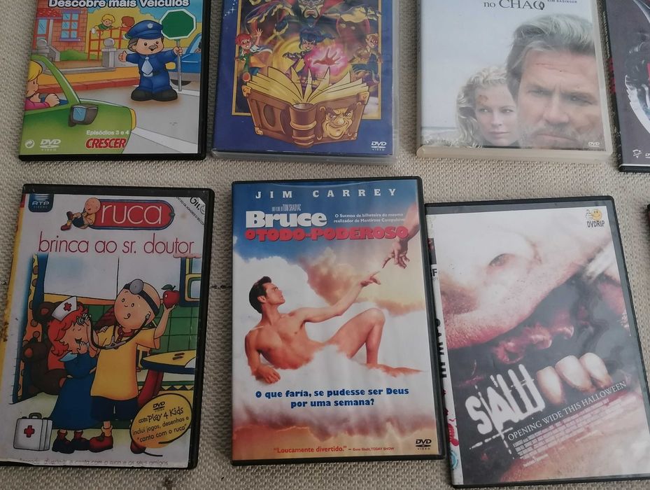 DVDs, "SAW" e outros, todo o lote por 5€