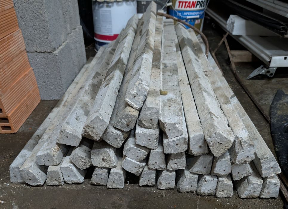 36 Ripas cimento +- 1 MT a 1,2 MTS usadas