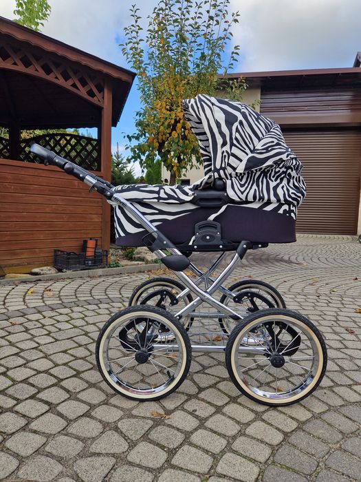 Wózek retro gondola zebra
